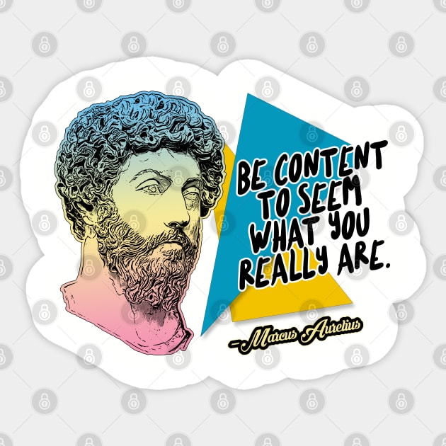 Marcus Aurelius Philosophy Quote Statement Typography Design Sticker by DankFutura